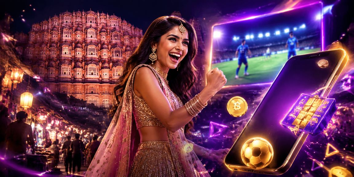 User enjoying ap39 casino app with Bollywood theme in Jaipur
